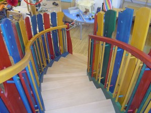 Stiege Bunt Kindergarten